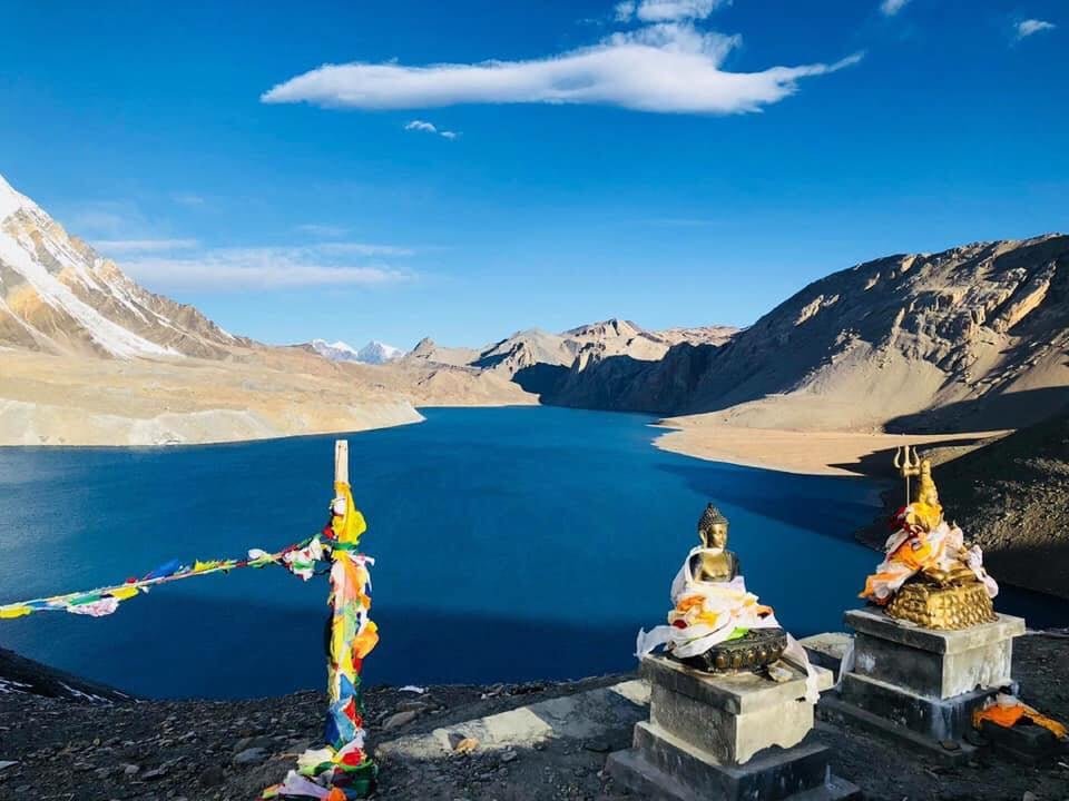 New Year celebration at Tilicho Lake (4,919m)