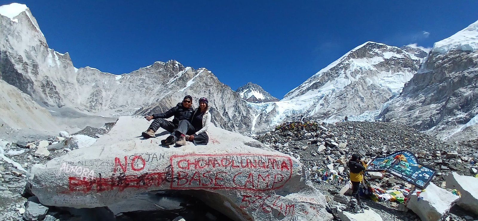 Everest Base Camp stone 2023